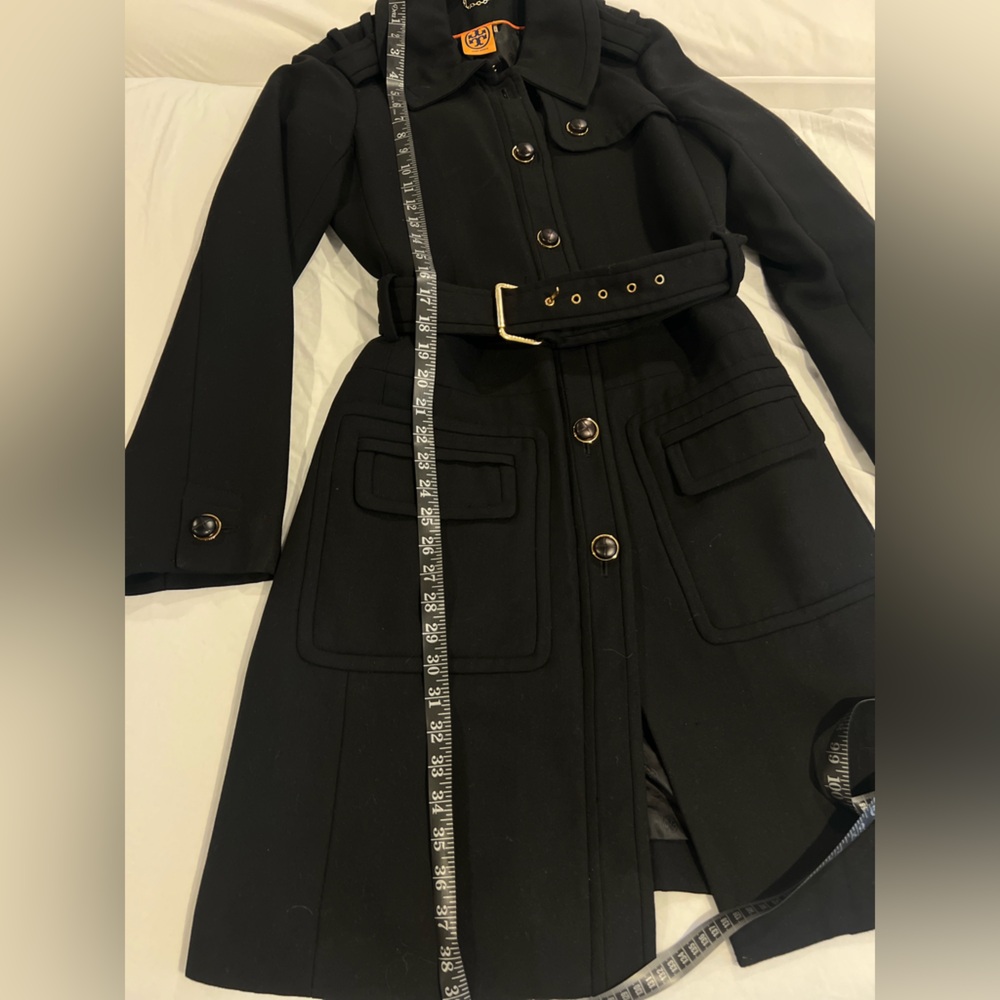 Y2K Tory BURCH Wool Pea Coat good overall condition show a little wear. - Picture 9 of 16